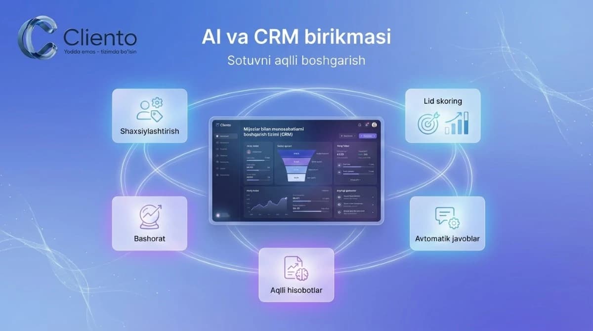 AI va CRM'ning 7 ta amaliy qo'llanishi — kichik biznes uchun