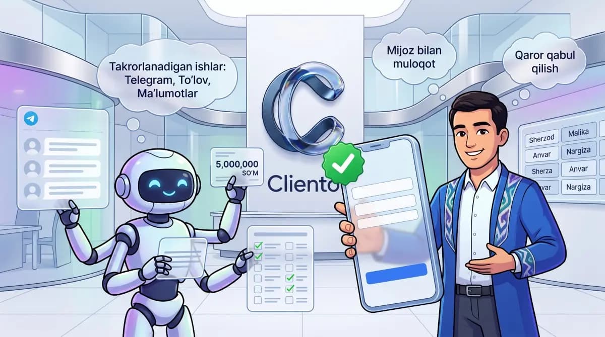 Biznes jarayonlarida robotga va insonga topshiriladigan vazifalar taqsimoti