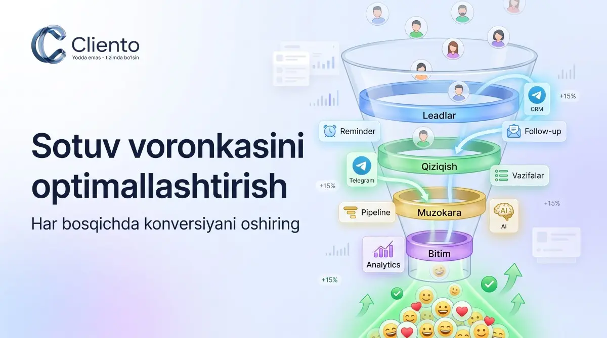 Sotuv voronkasini optimallashtirish: har bosqichda konversiyani oshirish
